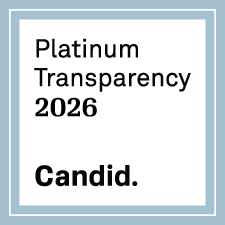 A white logo that reads Platinum Transparency 2026 Candid.
